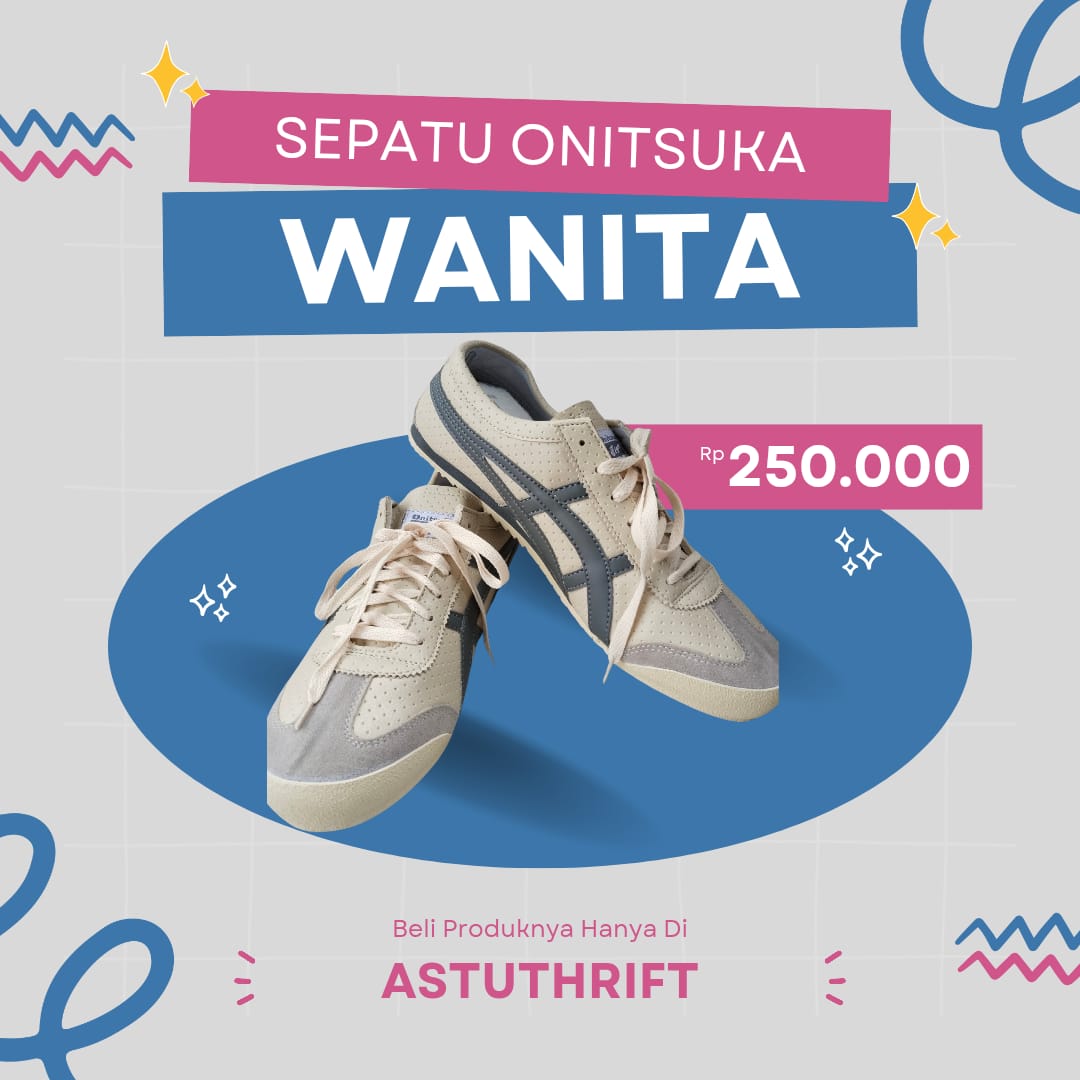Sepatu ONITSUKA Cream Abu