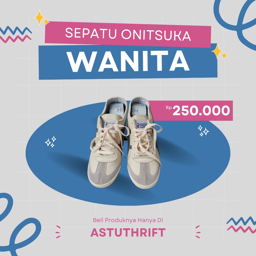 Sepatu ONITSUKA Cream Abu