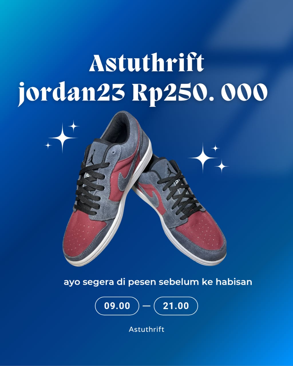 NIKE AIR JORDAN ABU MERAH