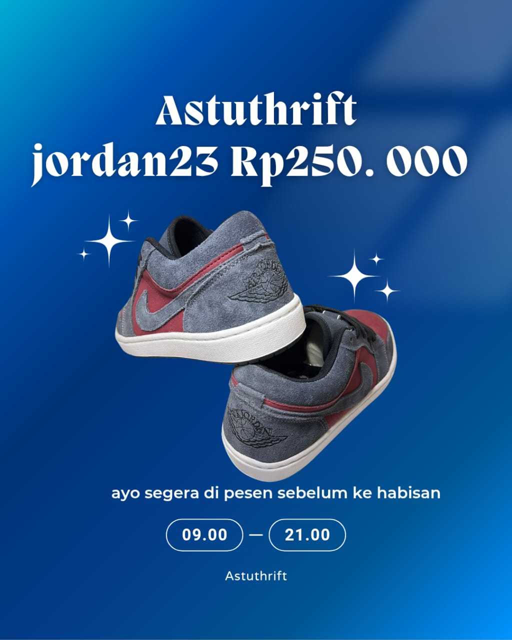 NIKE AIR JORDAN ABU MERAH