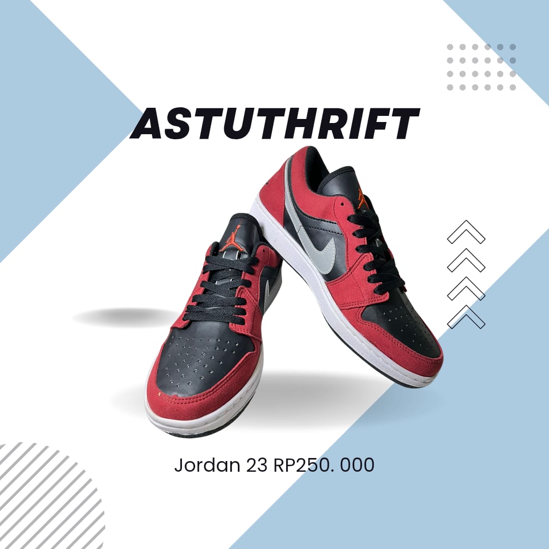 NIKE AIR JORDAN MERAH HITAM
