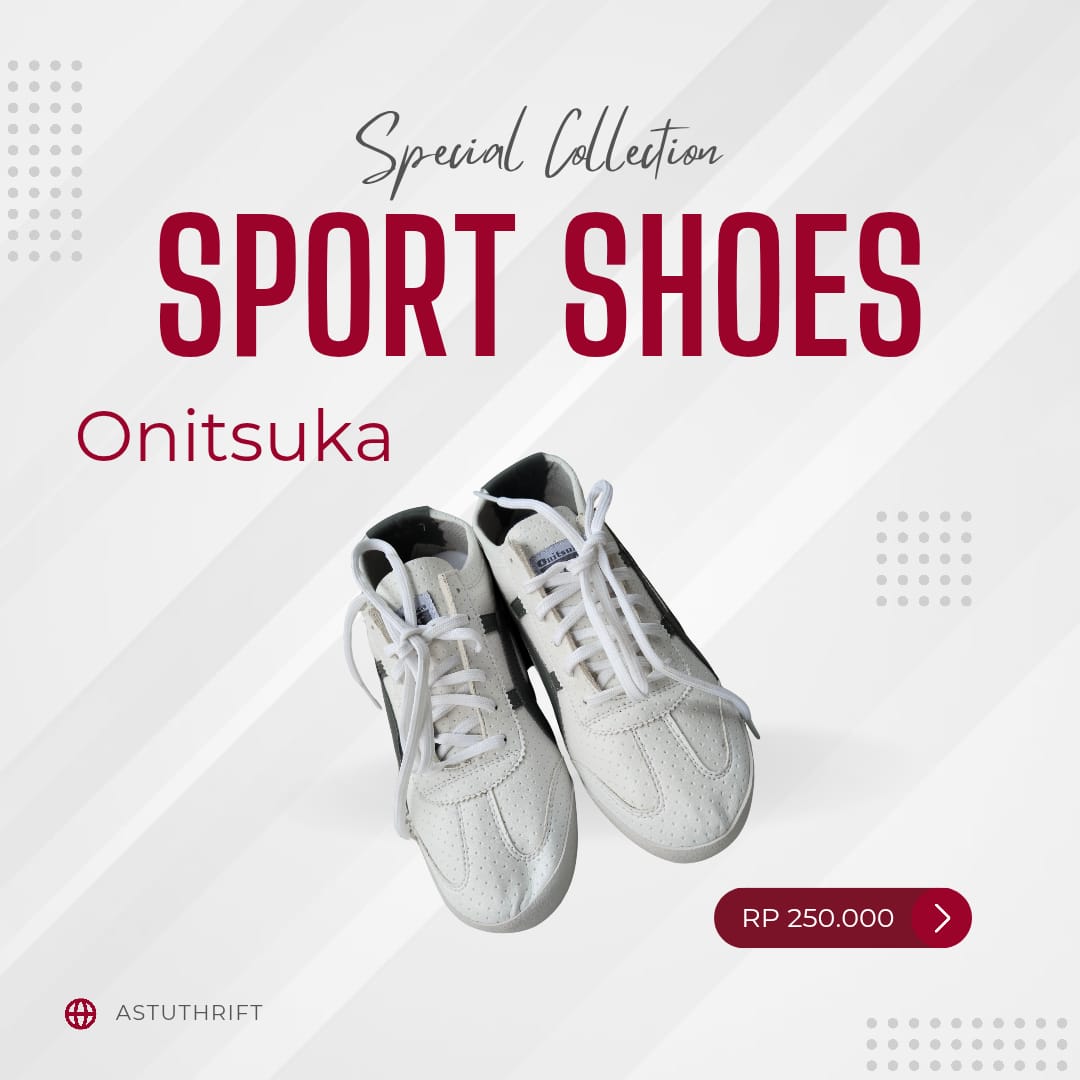 Sepatu Sneakers ONITSUKA Putih Abu