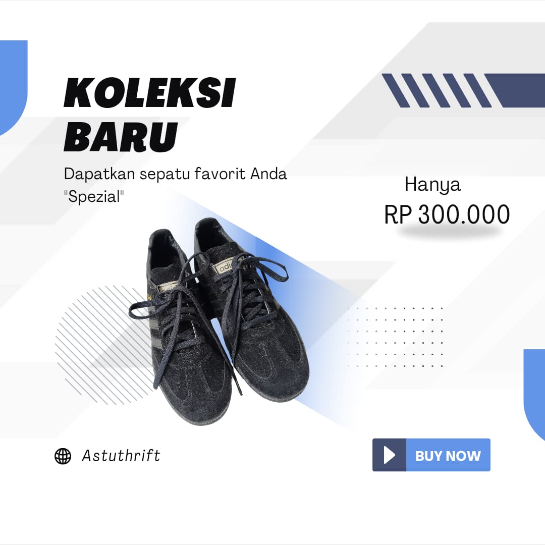 Sepatu ADIDAS SPESIAL Hitam Polos
